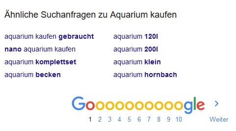 Ähnliche Suchanfragen Google