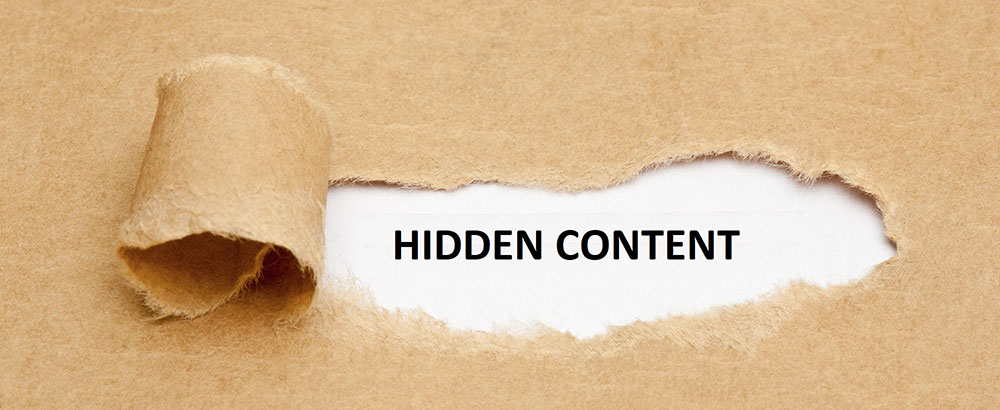 hidden content